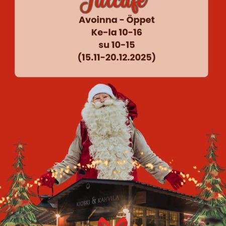 Joulukahvila-Julcafe
Avoinna-Öppet
Ke-la klo10-16.00
Su 10-15.00
🎄🎄🎄

Visit Porvoo