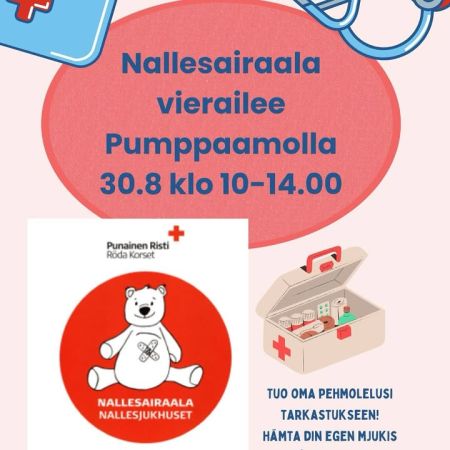 Tänään kaikki pehmolelut Nalle sairaalan syys tarkastukseen! 💊💉🩹🩺
Klo10-14.00

Kom idag med dina mjukisdjur till Nallesjukhus på hälso granskning! 💊💉🩹🩺
Klo10-14.00

@visitporvoo