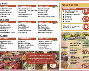 Vaihtuva Ruokakassi • Varierande Matkasse