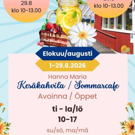 Huom! Tässä uudet aukioloaikamme elokuussa 2026.