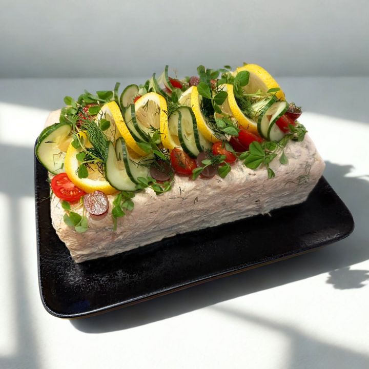 Voileipäkakku Savulohi Smörgåstårta Rökt lax