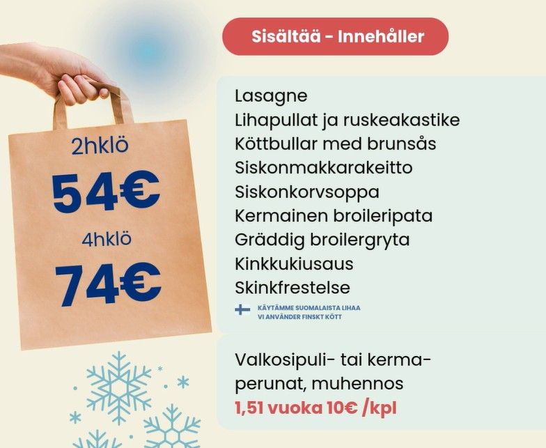 hiihtoloman ruokakassi